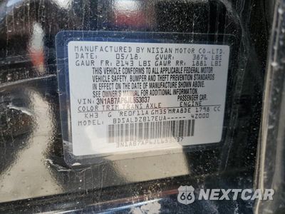 Zdjęcie 12 z 12 samochodu: 2018 NISSAN SENTRA S VIN:3N1AB7AP6JL653037 - miniatura