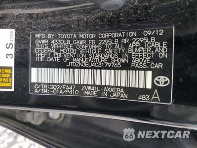 Zdjęcie 12 z 12 samochodu: 2012 TOYOTA PRIUS V VIN:JTDZN3EU4C3179765 - miniatura