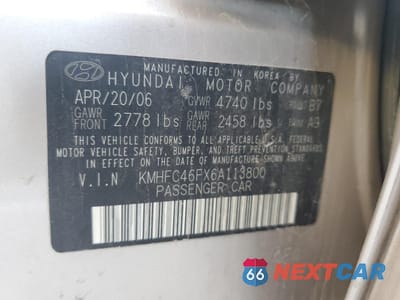 Zdjęcie 13 z 13 samochodu: 2006 HYUNDAI AZERA SE VIN:KMHFC46FX6A113800 - miniatura