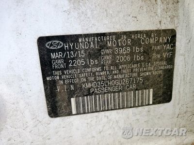 Zdjęcie 12 z 12 samochodu: 2016 HYUNDAI ELANTRA GT VIN:KMHD35LH0GU267175 - miniatura