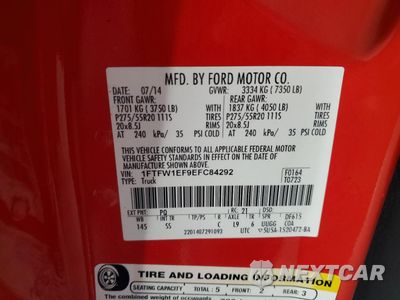 Zdjęcie 12 z 14 samochodu: 2014 FORD F150 SUPERCREW VIN:1FTFW1EF9EFC84292 - miniatura