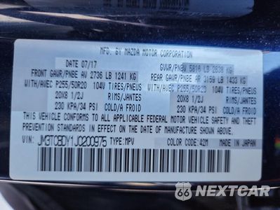 Zdjęcie 13 z 14 samochodu: 2018 MAZDA CX-9 GRAND TOURING VIN:JM3TCBDY1J0200975 - miniatura