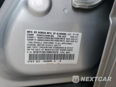 Zdjęcie 12 z 12 samochodu: 2008 HONDA PILOT EXL VIN:5FNYF28578B023978 - miniatura