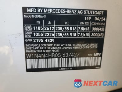 Zdjęcie 13 z 13 samochodu: 2025 MERCEDES-BENZ GLA 250 4MATIC VIN:W1N4N4HB0SJ637427 - miniatura