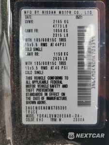 Zdjęcie 13 z 13 samochodu: 2021 NISSAN NV200 2.5S VIN:3N6CM0KN0MK705399 - miniatura