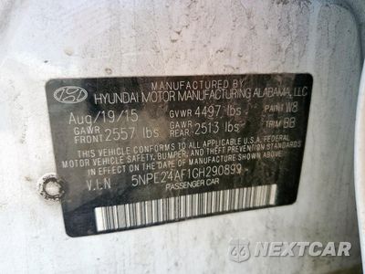 Zdjęcie 13 z 15 samochodu: 2016 HYUNDAI SONATA SE VIN:5NPE24AF1GH290899 - miniatura