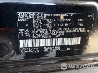 Zdjęcie 13 z 16 samochodu: 2020 TOYOTA RAV4 XLE VIN:2T3RWRFV3LW050534 - miniatura
