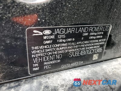 Zdjęcie 13 z 14 samochodu: 2016 JAGUAR XF PRESTIGE VIN:SAJBE4BV1GCY13495 - miniatura