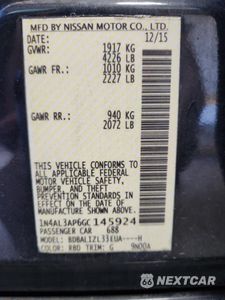 Zdjęcie 12 z 12 samochodu: 2016 NISSAN ALTIMA 2.5 VIN:1N4AL3AP6GC145924 - miniatura