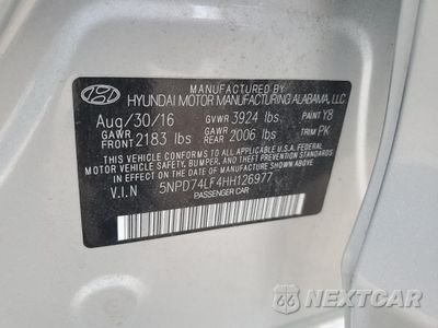 Zdjęcie 13 z 15 samochodu: 2017 HYUNDAI ELANTRA SE VIN:5NPD74LF4HH126977 - miniatura