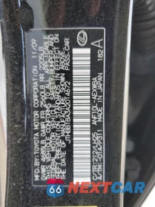 Zdjęcie 12 z 14 samochodu: 2010 LEXUS HS 250H VIN:JTHBB1BA3A2014672 - miniatura