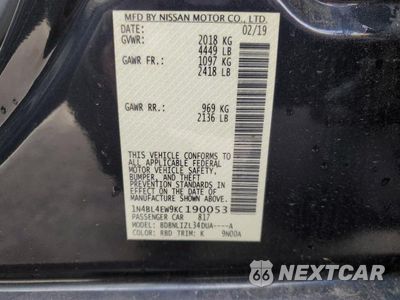 Zdjęcie 13 z 13 samochodu: 2019 NISS ALTIMA VIN:1N4BL4EW9KC190053 - miniatura