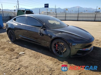 Czwarte zdjęcie samochodu z boku: 2025 TESLA MODEL 3 VIN:5YJ3E1ET3SF069678 - miniatura