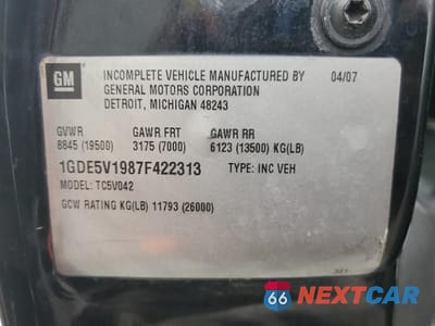 Zdjęcie 10 z 10 samochodu: 2007 GMC C5500 C5V042 VIN:1GDE5V1987F422313 - miniatura