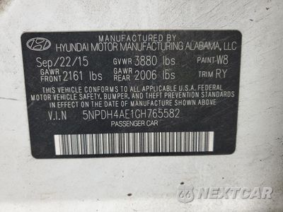 Zdjęcie 12 z 12 samochodu: 2016 HYUNDAI ELANTRA SE VIN:5NPDH4AE1GH765582 - miniatura
