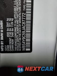 Zdjęcie 12 z 12 samochodu: 2018 BMW M4 VIN:WBS4Y9C59JAC87772 - miniatura