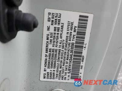 Zdjęcie 13 z 15 samochodu: 2010 HONDA ELEMENT LX VIN:5J6YH1H34AL003090 - miniatura