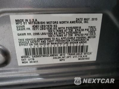 Zdjęcie 12 z 13 samochodu: 2015 MITSUBISHI OUTLANDER SPORT ES VIN:4A4AR3AW0FE036323 - miniatura