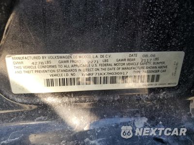 Zdjęcie 12 z 14 samochodu: 2007 VOLKSWAGEN JETTA 2.5 OPTION PACKAGE 1 VIN:3VWRF71KX7M030917 - miniatura
