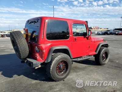 Trzecie zdjęcie samochodu z tyłu: 2000 JEEP WRANGLER / TJ SPORT VIN:1J4FA49S9YP760265 - miniatura