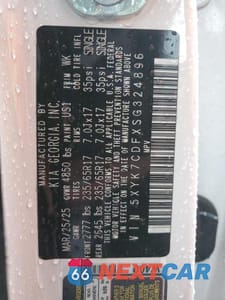 Zdjęcie 13 z 13 samochodu: 2025 KIA SPORTAGE X-PRO VIN:5XYK7CDFXSG324896 - miniatura