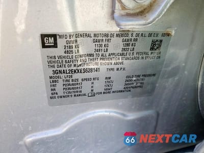 Zdjęcie 13 z 13 samochodu: 2014 CHEV CAPTIVA LS VIN:3GNAL2EKXES628141 - miniatura