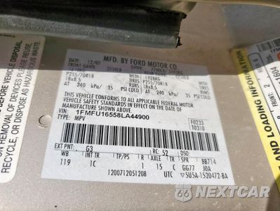 Zdjęcie 13 z 13 samochodu: 2008 FORD EXPEDITION XLT VIN:1FMFU16558LA44900 - miniatura