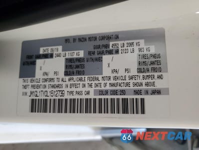 Zdjęcie 13 z 13 samochodu: 2020 MAZDA 6 GRAND TOURING VIN:JM1GL1TY0L1512739 - miniatura