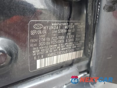 Zdjęcie 13 z 15 samochodu: 2005 HYUNDAI SANTA FE GLS VIN:KM8SC73E55U872430 - miniatura