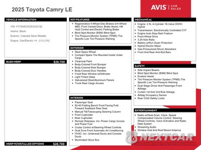 Zdjęcie 12 z 13 samochodu: 2025 TOYOTA CAMRY XSE VIN:4T1DAACK2SU032182 - miniatura