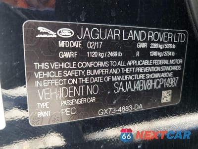 Zdjęcie 12 z 12 samochodu: 2017 JAGUAR XE PREMIUM VIN:SAJAJ4BV8HCP14987 - miniatura