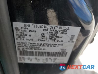 Zdjęcie 12 z 12 samochodu: 1999 FORD F250 SUPER DUTY VIN:1FTNX21F5XED63553 - miniatura