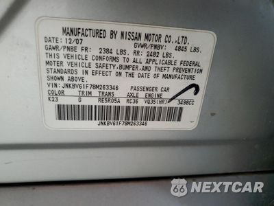 Zdjęcie 12 z 14 samochodu: 2008 INFINITI G35 VIN:JNKBV61F78M263346 - miniatura