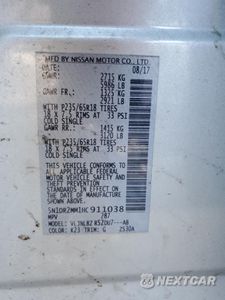 Zdjęcie 13 z 14 samochodu: 2017 NISSAN PATHFINDER S VIN:5N1DR2MM1HC911038 - miniatura