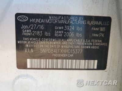 Zdjęcie 12 z 12 samochodu: 2017 HYUNDAI ELANTRA SE VIN:5NPD84LFXHH015377 - miniatura