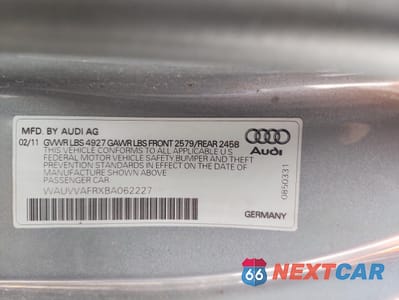 Zdjęcie 12 z 12 samochodu: 2011 AUDI S5 PRESTIGE VIN:WAUVVAFRXBA062227 - miniatura