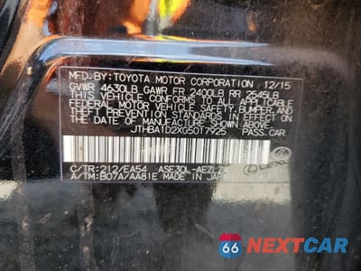 Zdjęcie 13 z 15 samochodu: 2016 LEXUS IS 200T VIN:JTHBA1D2XG5017925 - miniatura