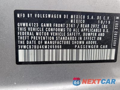 Zdjęcie 13 z 13 samochodu: 2019 VOLKSWAGEN JETTA S VIN:3VWCB7BU4KM265968 - miniatura