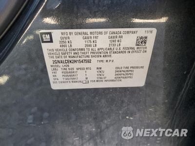Zdjęcie 13 z 14 samochodu: 2017 CHEVROLET EQUINOX LT VIN:2GNALCEK2H1547592 - miniatura