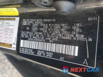 Zdjęcie 14 z 14 samochodu: 2011 TOYOTA 4RUNNER SR5 VIN:JTEBU5JR3B5068155 - miniatura