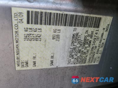 Zdjęcie 13 z 13 samochodu: 2009 NISSAN ALTIMA 2.5 VIN:1N4AL21E09N509741 - miniatura