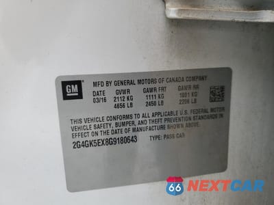 Zdjęcie 12 z 14 samochodu: 2016 BUICK REGAL VIN:2G4GK5EX8G9180643 - miniatura