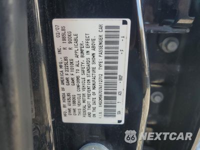 Zdjęcie 12 z 12 samochodu: 2007 HONDA ACCORD EX VIN:1HGCM56707A112712 - miniatura