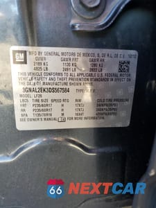 Zdjęcie 12 z 12 samochodu: 2013 CHEVROLET CAPTIVA LS VIN:3GNAL2EK3DS567584 - miniatura