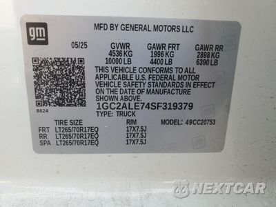 Zdjęcie 12 z 13 samochodu: 2025 CHEVROLET SILVERADO C2500 HEAVY DUTY VIN:1GC2ALE74SF319379 - miniatura