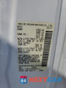 Zdjęcie 13 z 14 samochodu: 2017 NISSAN NV 3500 S VIN:5BZAF0AA5HN851056 - miniatura