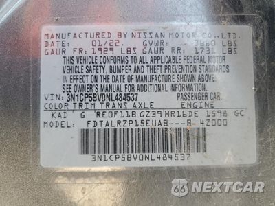 Zdjęcie 14 z 15 samochodu: 2022 NISSAN KICKS S VIN:3N1CP5BV0NL484537 - miniatura