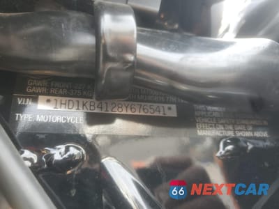 Zdjęcie 9 z 9 samochodu: 2008 HARLEY-DAVIDSON FLHX VIN:1HD1KB4128Y676541 - miniatura