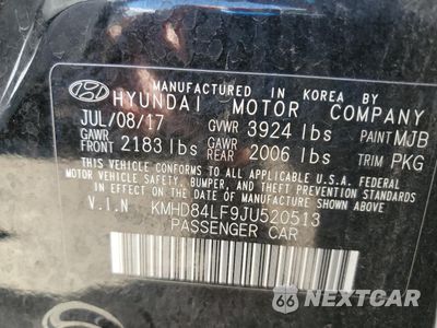 Zdjęcie 12 z 12 samochodu: 2018 HYUNDAI ELANTRA SEL VIN:KMHD84LF9JU520513 - miniatura
