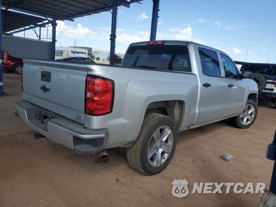 Trzecie zdjęcie samochodu z tyłu: 2018 CHEVROLET SILVERADO C1500 CUSTOM VIN:3GCPCPEC3JG277286 - miniatura